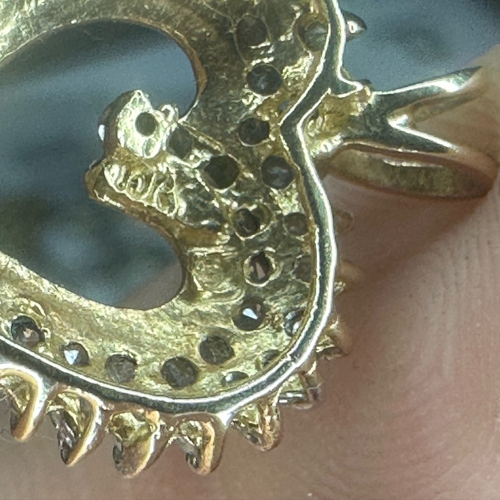 10k and diamond heart pendant